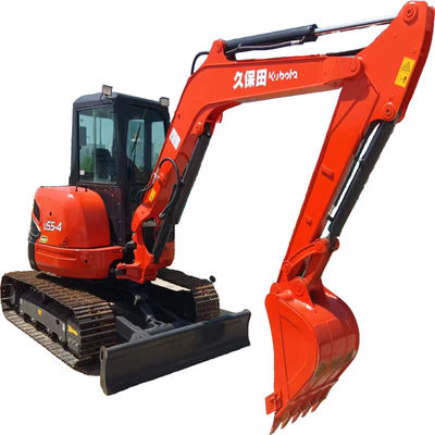 Lieferung 5,5 Tonnen großer Kubota U55 Gebraucht-Minibagger mit 0,5 m3 Eimer-Kapazität