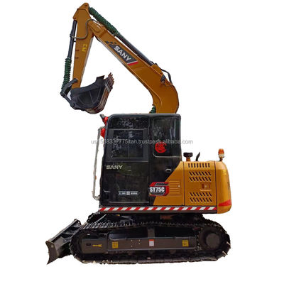 Originalverwendet Sany Sy 75c Bagger 9 Tonnen Betriebsgewicht Hydraulische Baggermaschine