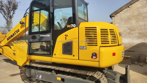 7 Tonnen Komatsu PC70 Gebraucht-Minibagger mit Original-Hydraulikzylinder und Ventil