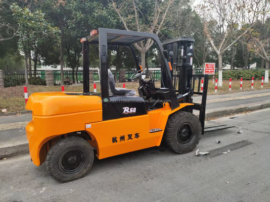 Ausgezeichneter Zustand 5000 kg Hangzhou R50 Gebraucht Gabelstapler für Baustoffgeschäfte