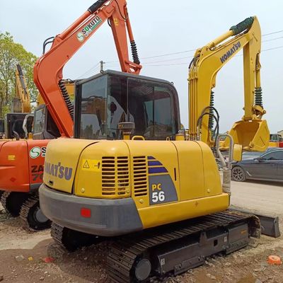 5.6 Tonnen Mini Digger Komatsu PC56 Crawler Bagger aus Japan mit Original-Hydraulikpumpe