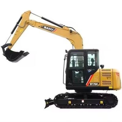 Ausgezeichneter Sany SY75C Pro SY75 Bagger mit 0,32M3 Eimer Kapazität und niedrige Stunden