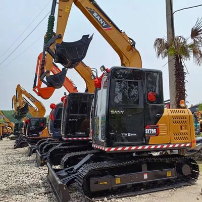 Ausgezeichneter Sany SY75C Pro SY75 Bagger mit 0,32M3 Eimer Kapazität und niedrige Stunden