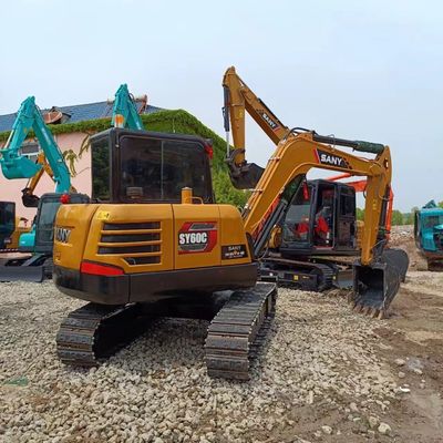 Kleine Baumaschinen Sany SY60C Gebrauchtbagger mit 0,25 M3 Eimerkapazität