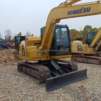 7 Tonnen Minibagger Komatsu PC70 Gebraucht-Crawlerbagger mit Original-Hydraulikpumpe