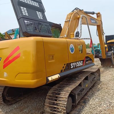 0.55M3 Eimer-Kapazität verwendet Sany SY155C Bagger für Bergbauarbeiten in gutem Zustand