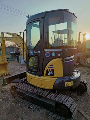 0.2M3 Eimer-Kapazität Gebraucht Komatsu PC35 Mini Bagger von 2016 für den Bau