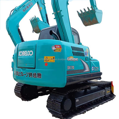 Kobelco SK75-8 Mini Gebraucht-Hydraulischer Crawler Bagger mit 42kw Motor in gutem Zustand
