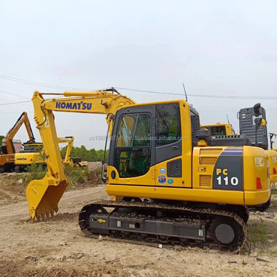 11 Tonnen Gebraucht Komatsu PC110 Hydraulischer Crawler Bagger mit 0,48 M3 Eimerkapazität