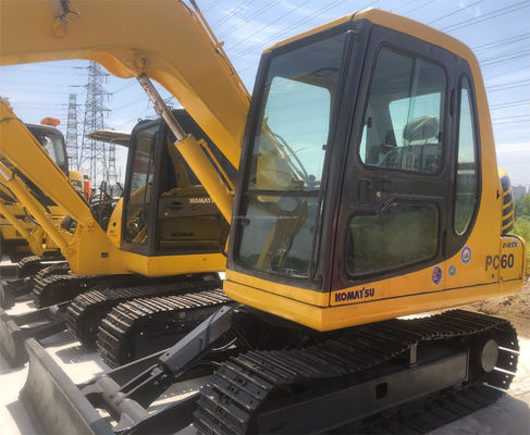 6 Tonnen Komatsu PC60 Gebrauchtbagger mit Original-Hydraulikventil und geringer Arbeitszeit