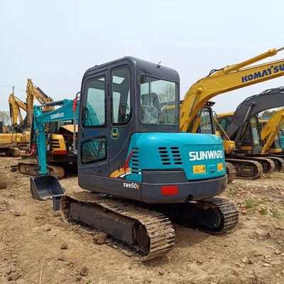 Gebrauchte Caterpillar-Motor und Hyundai-Komponenten auf dem Sunward SWE60E 6-Tonnen-Minibagger